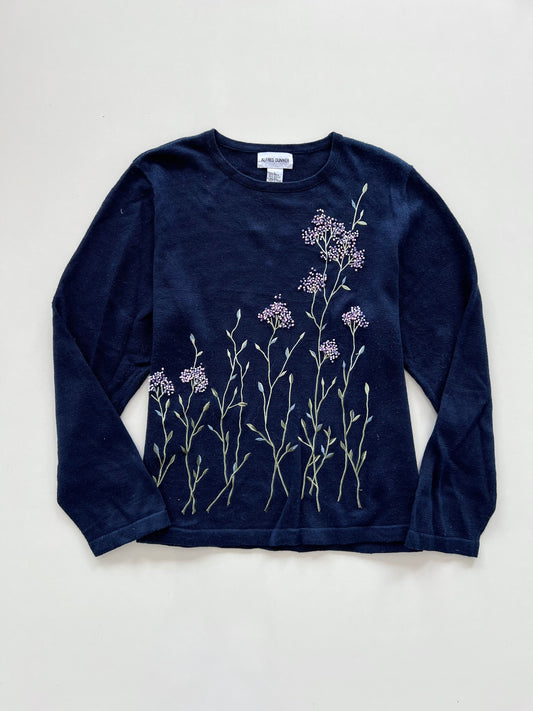 Alfred Dunner Embroidered Sweater-Bust 46