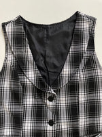 Load image into Gallery viewer, Checkered Black &amp; White Waistcoat - Bust 34
