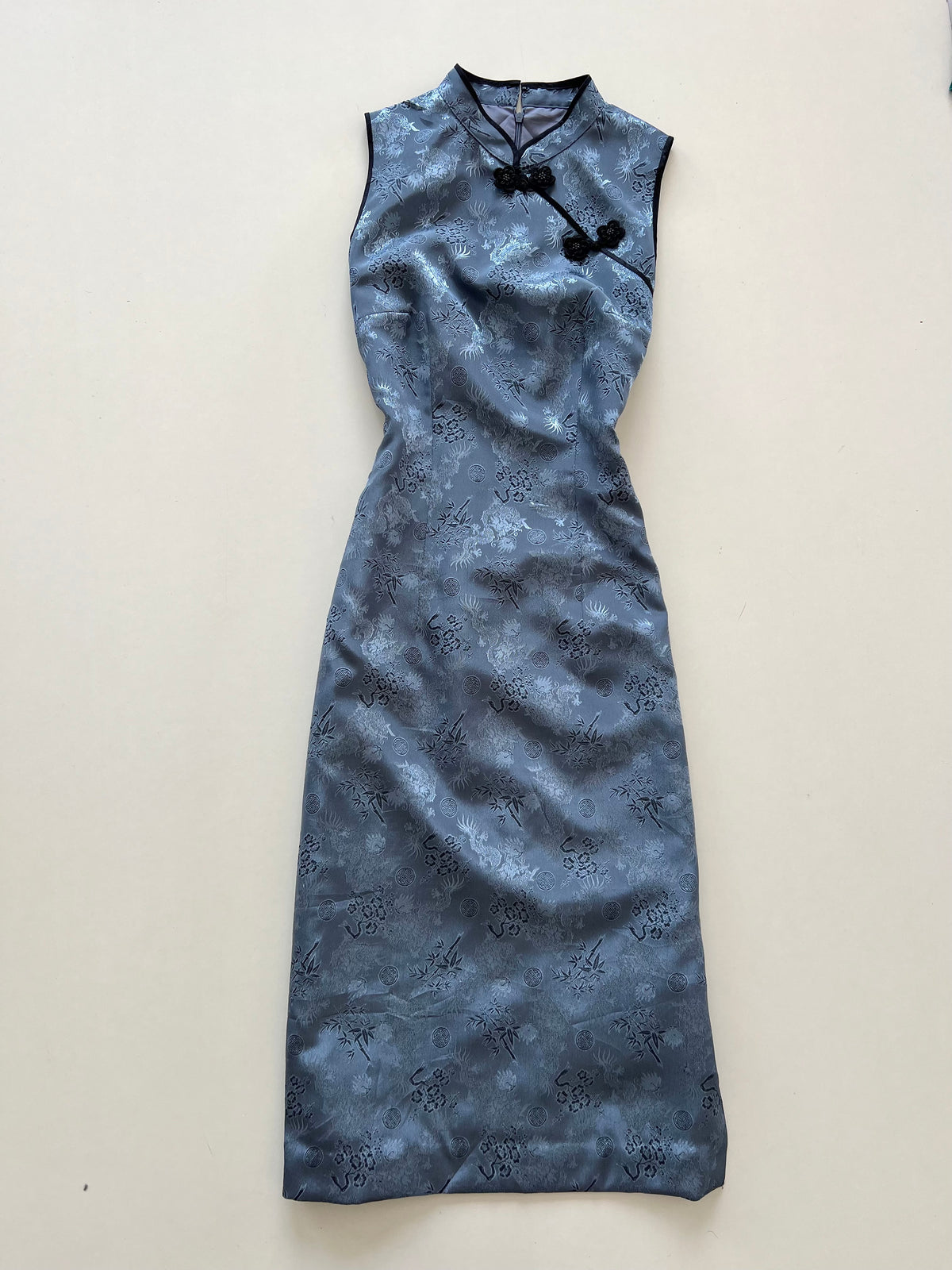 Vintage Satin Jacquard Cheongsam-Bust 36