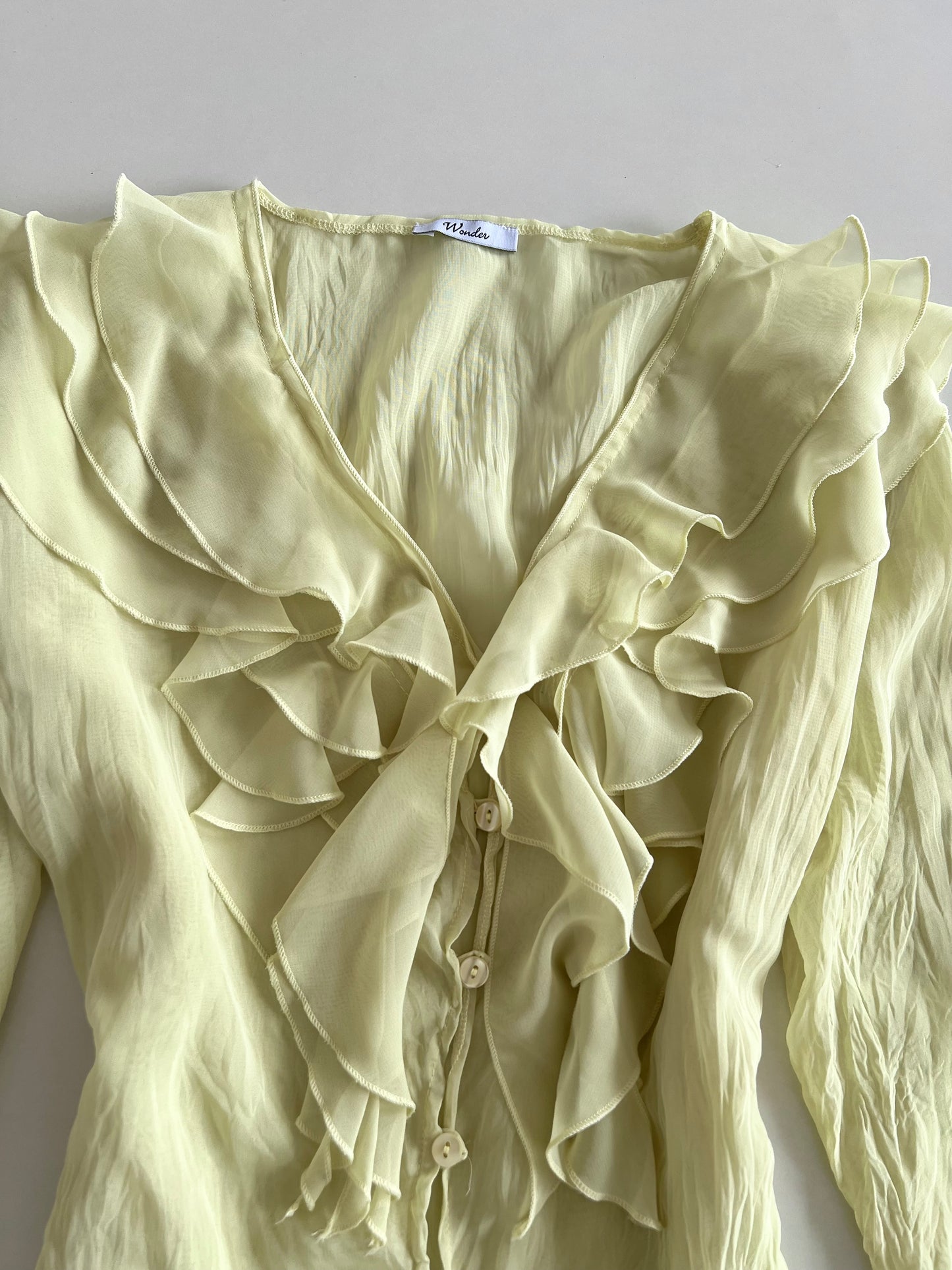Wonder Vintage Ruffle Top-Bust 44