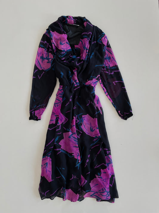 Vintage Pure Silk Dress-Bust 42