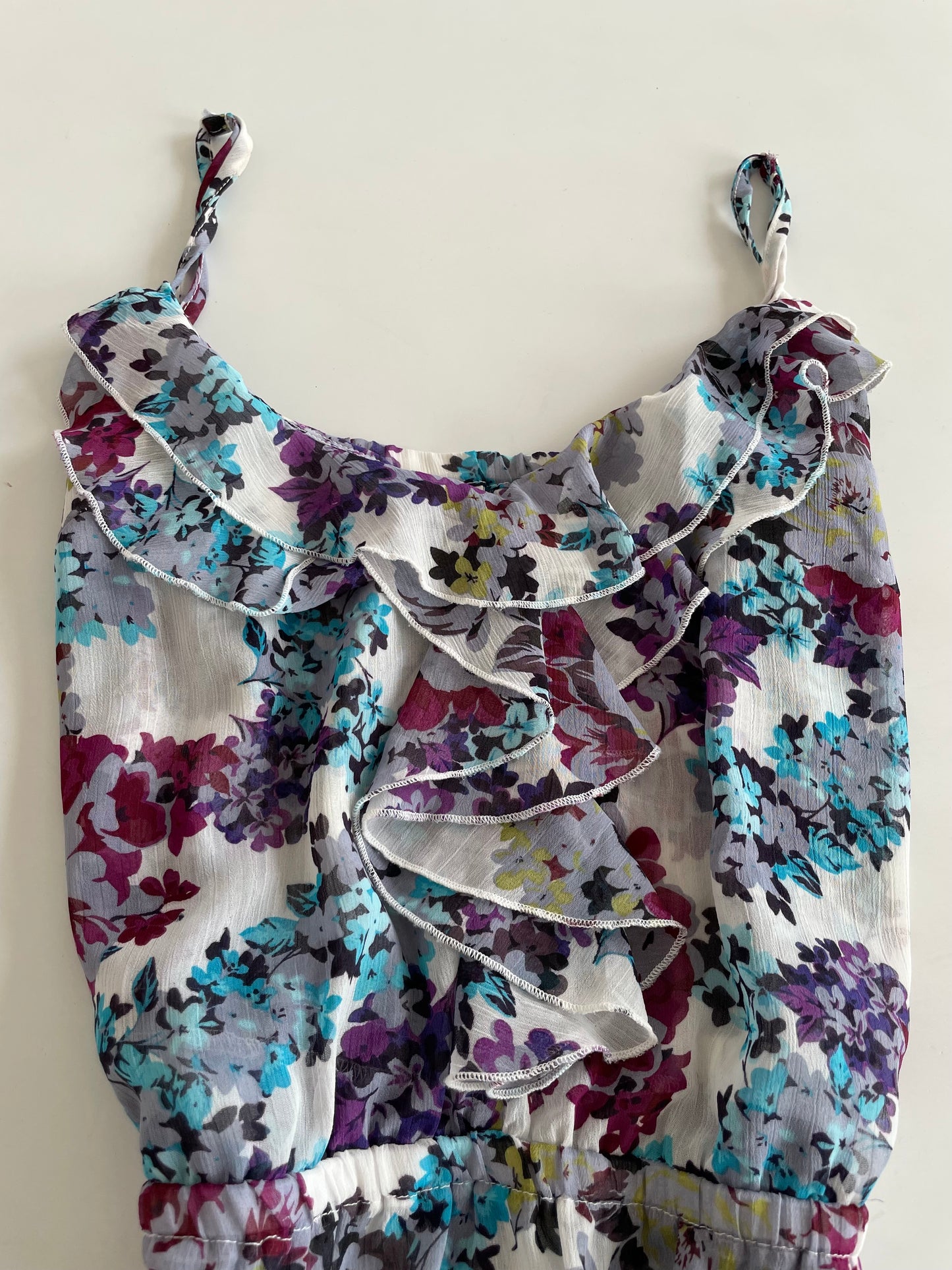 Dynamite Ruffle Sheer Top-Bust 34