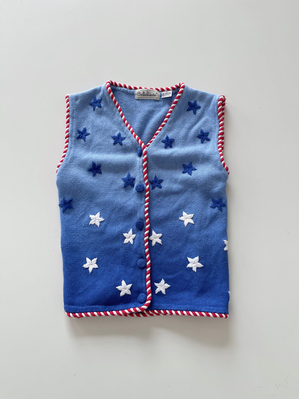 Bellepointe Embroidered Vest Sweater-Bust 42