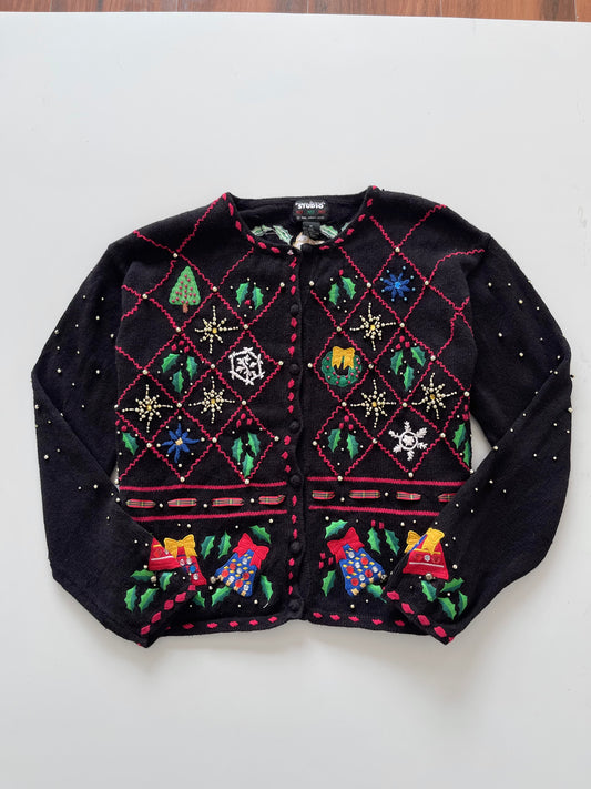Studio Christmas Hand Embroidered Sweater-Bust 48