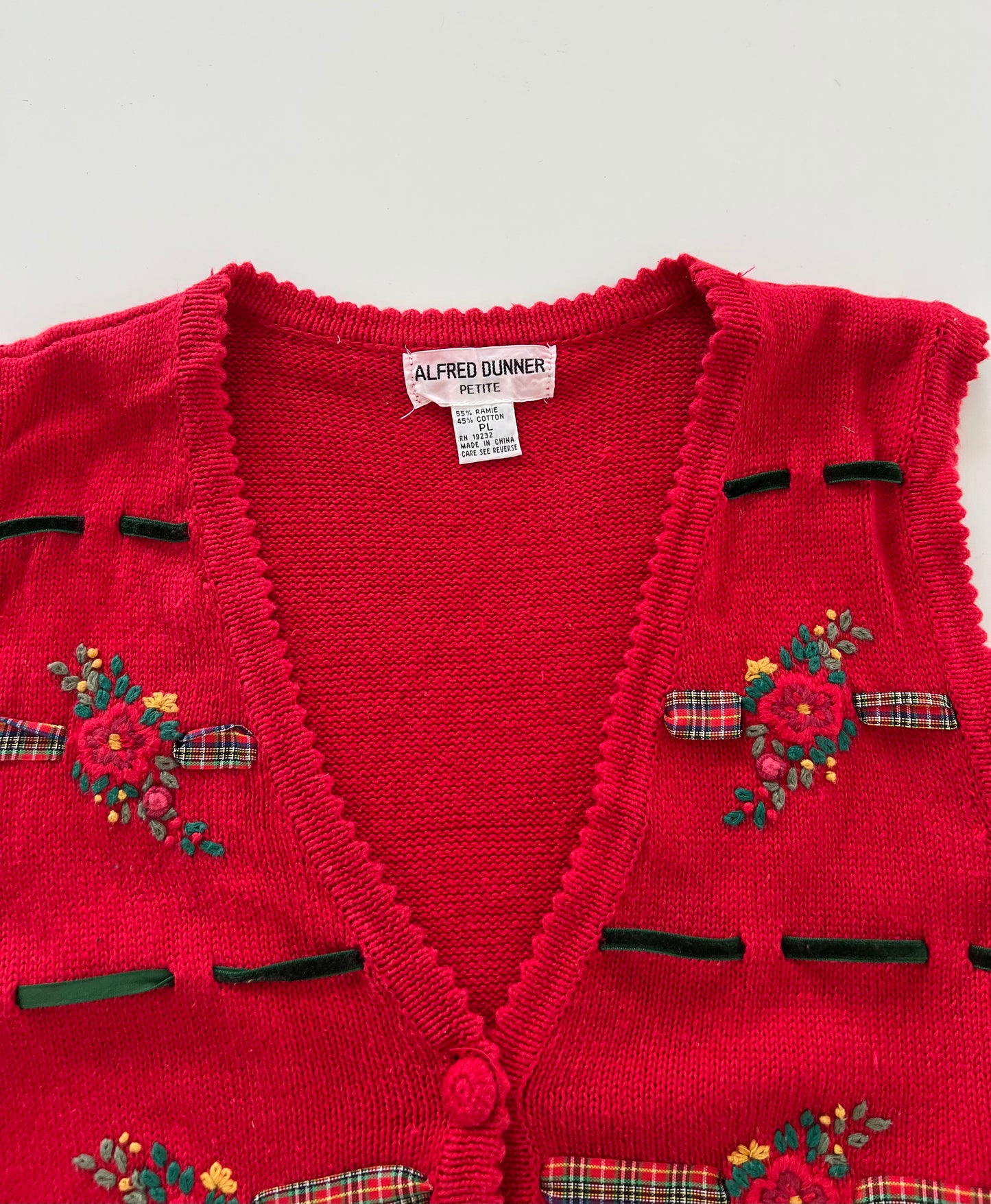 Alfred Dunner Embroidered sweater-Bust 44