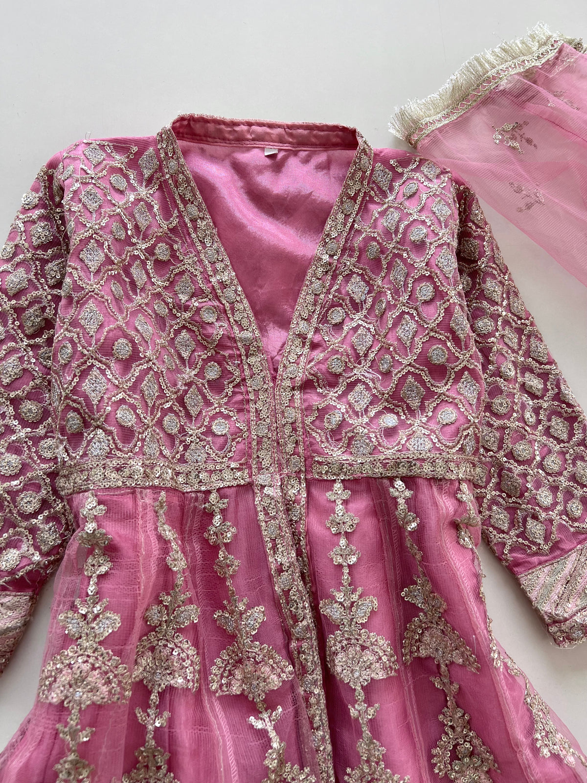 Heavily Embroidered Anarkali Dress-Bust 30