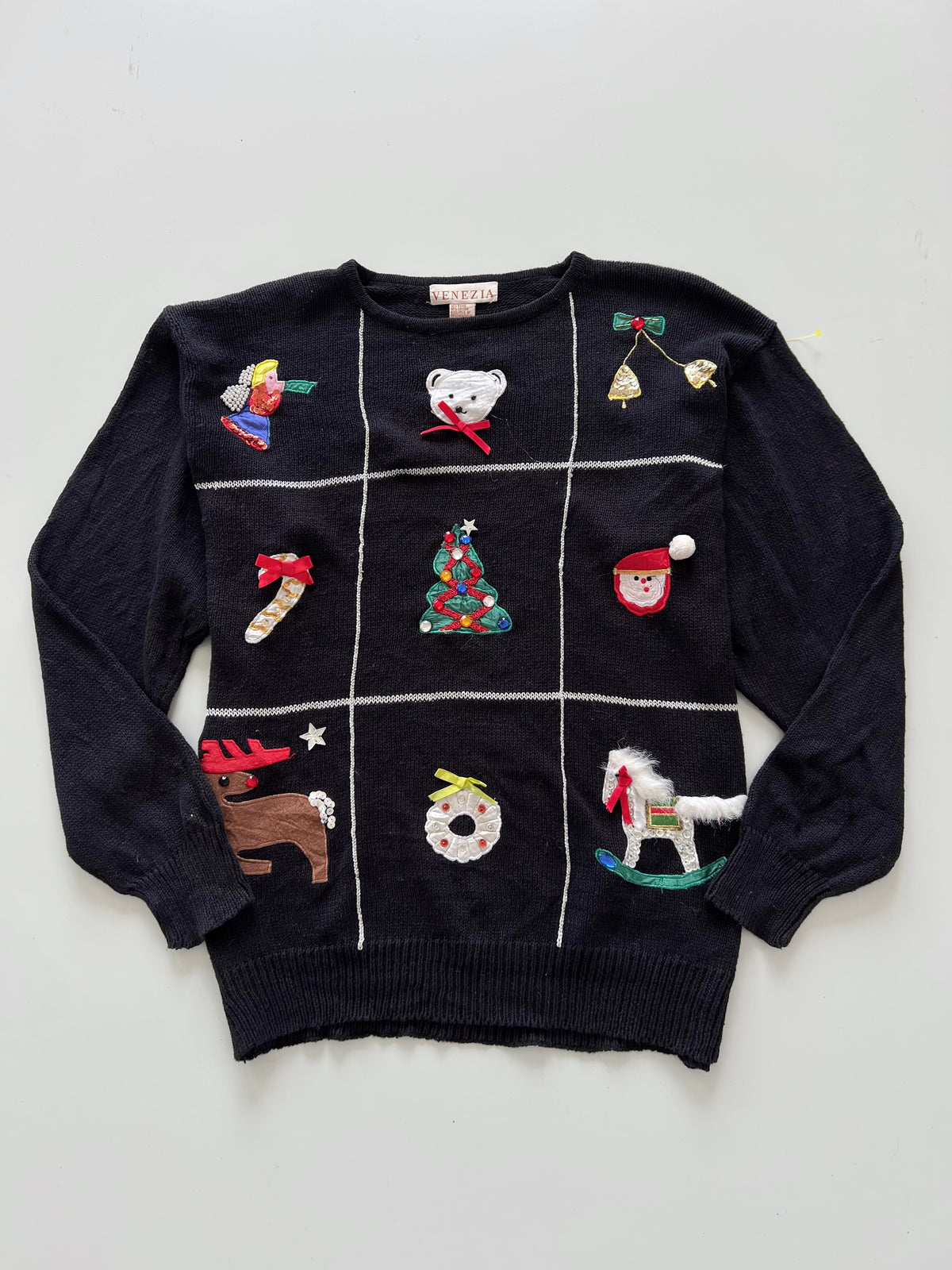 Venezia Embroidered Christmas Sweater-Bust 48
