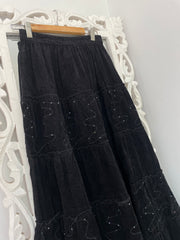 Vintage Sequin Corduroy Skirt-Waist 26 to 32