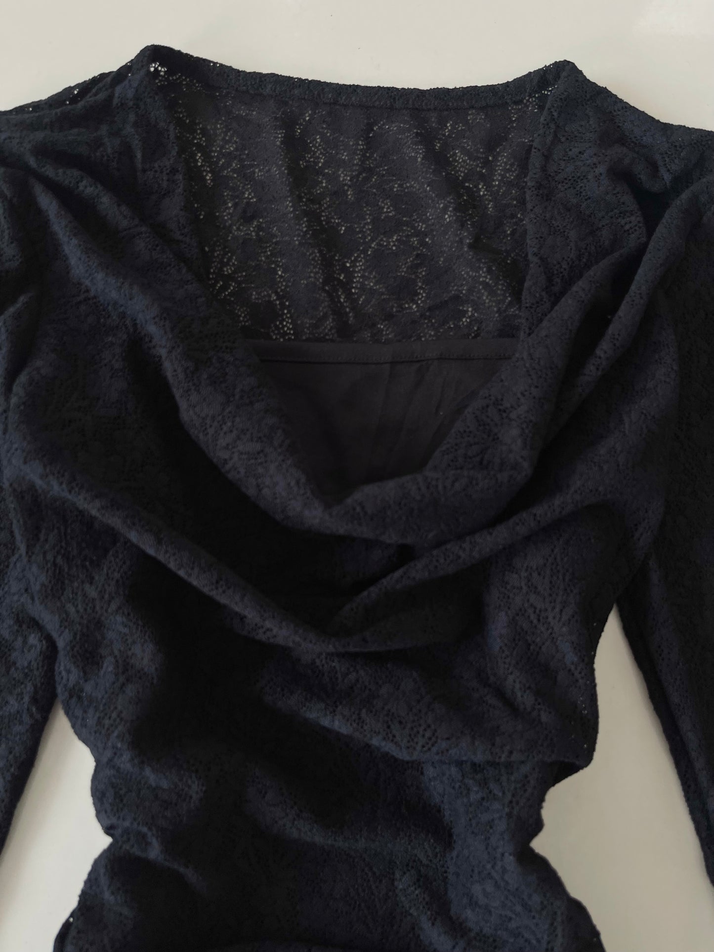 Cowl Neck Sheer Top-Bust 36 to 38