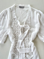 Load image into Gallery viewer, Jacquie Sheer Ruffle Top-Bust 40