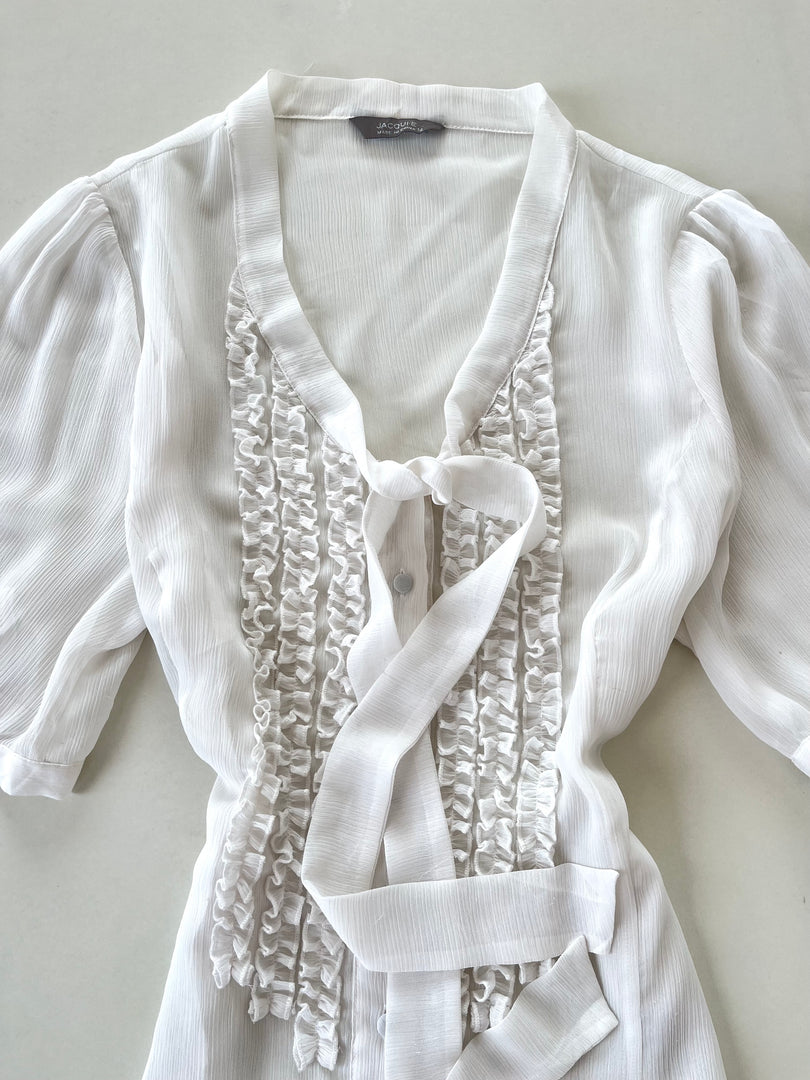 Jacquie Sheer Ruffle Top-Bust 40