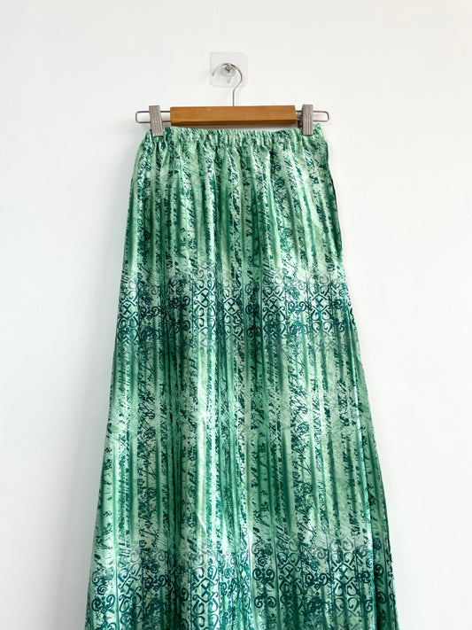 Green Satin Skirt-Waist 32 to 38