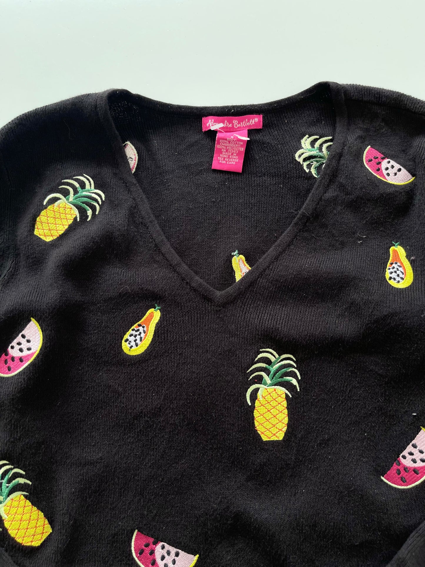 Alexandra Bartlett Embroidered Sweater-Bust 38