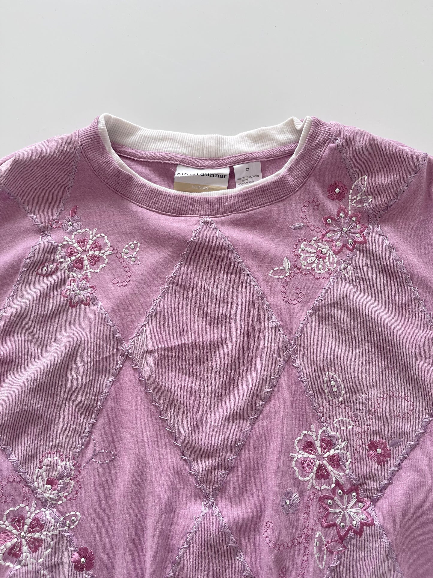 Alfred Dunner Embroidered Sweater-Bust 60