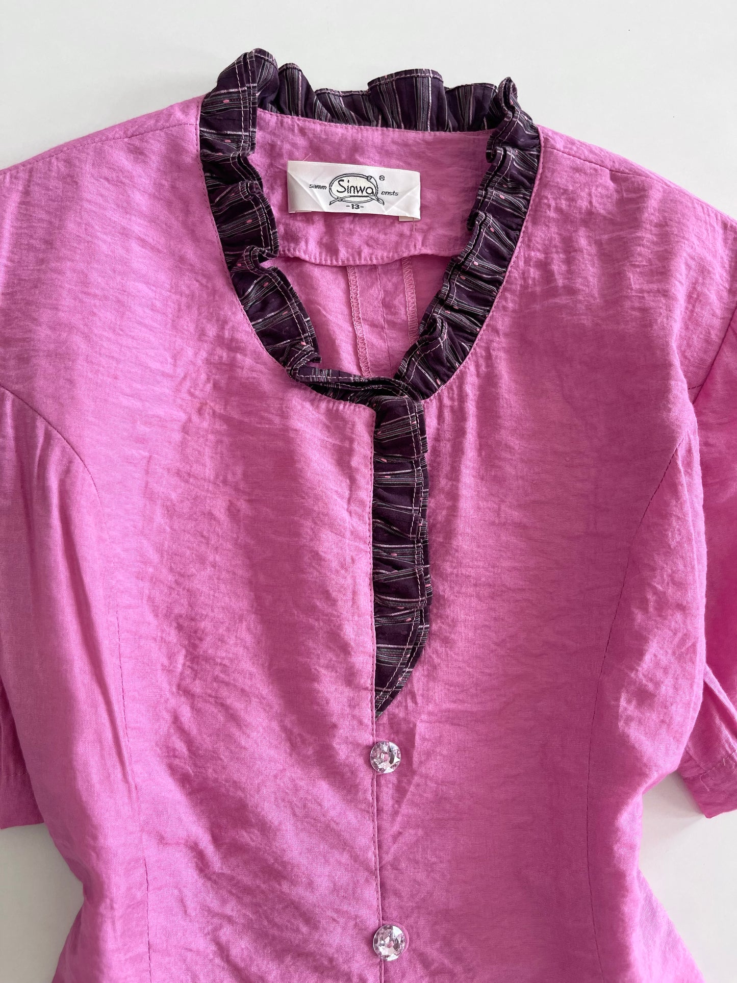 Sinwa Vintage Ruffle Top-Bust 40