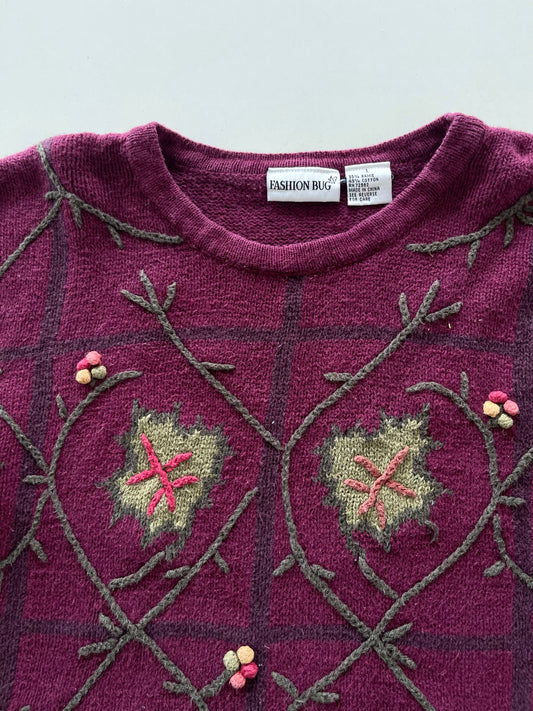 Fashion Bug Embroidered Vintage Sweater-Bust 48