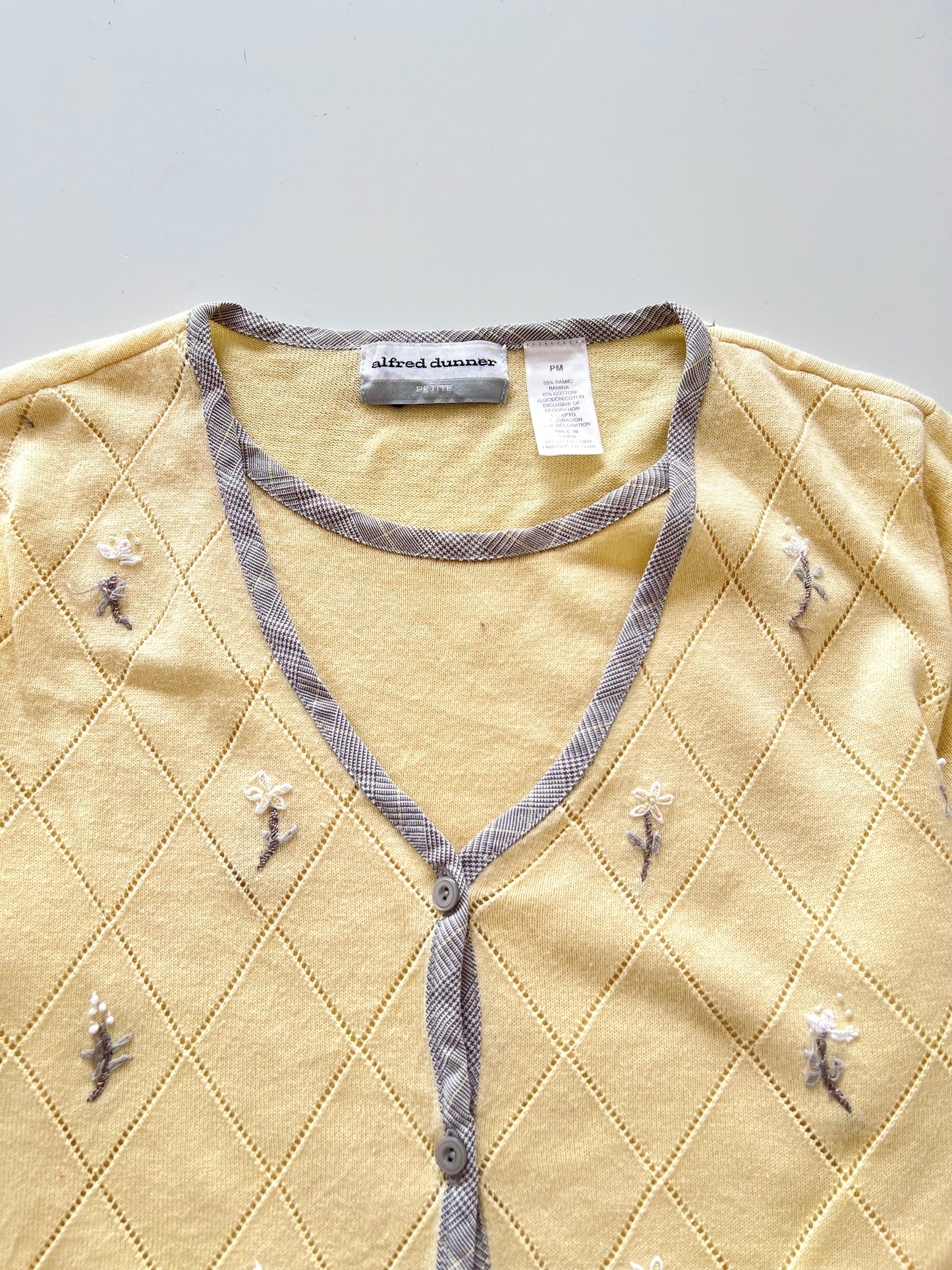 Alfred Dunner Embroidered Sweater-Bust 40