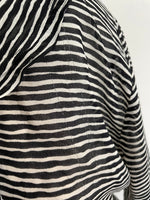 Load image into Gallery viewer, ZEBRA RUFFLE TOP - BUST 36 TO 40
