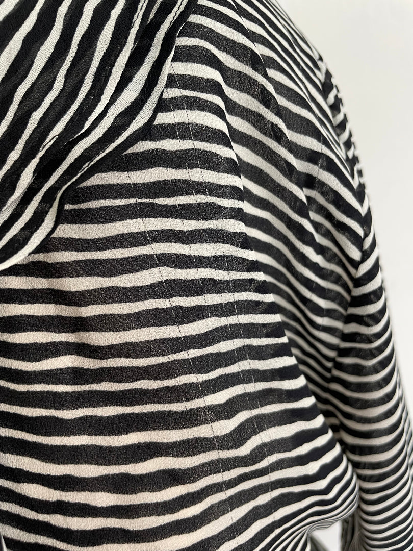 ZEBRA RUFFLE TOP - BUST 36 TO 40