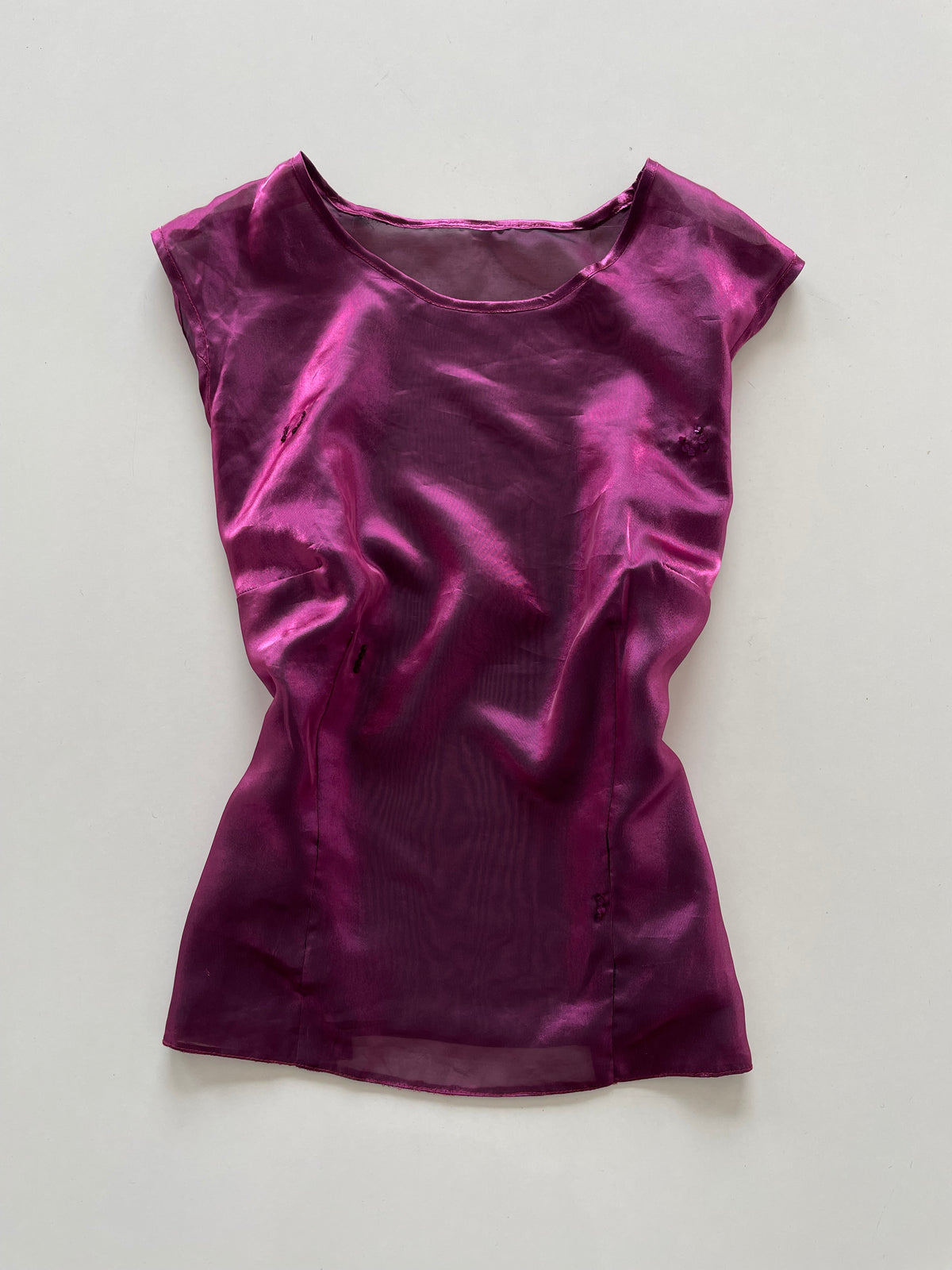 Organza Sheer Vintage Top-Bust 44