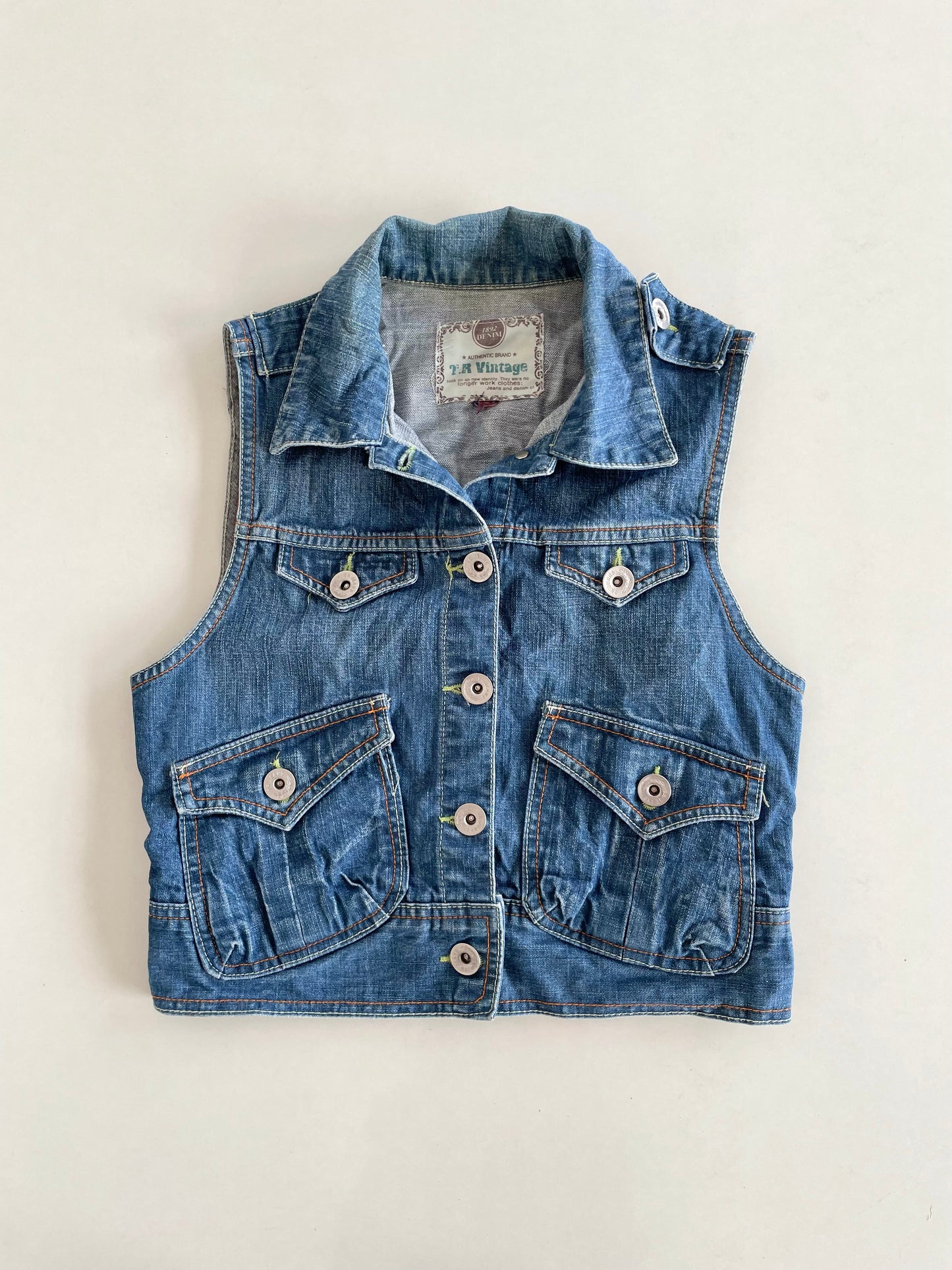 TR Vintage Denim Vest-Bust 34