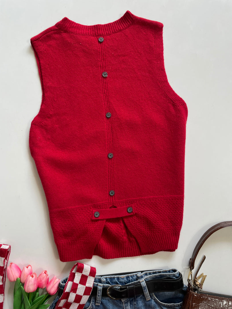 Soft Sweater Vest-Bust 34 to 38