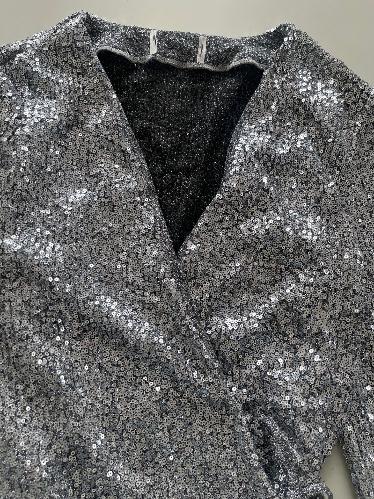 Sequin Wraparound Dress-Bust 36 to 38