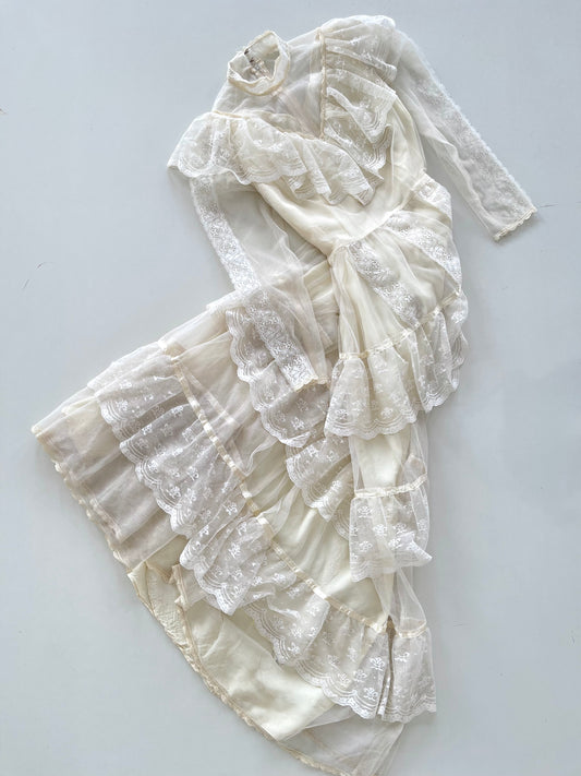 Ruffle Lace Dress-Bust 34