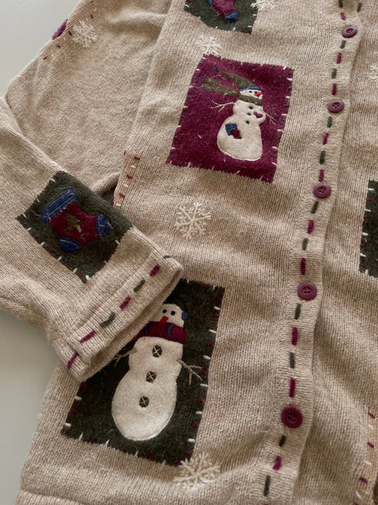 Croft&Barrow Christmas Embroidered Cardigan Sweater-Bust 52
