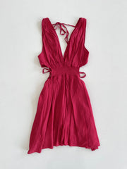 Red Cutout Dress-Bust 36 to 38