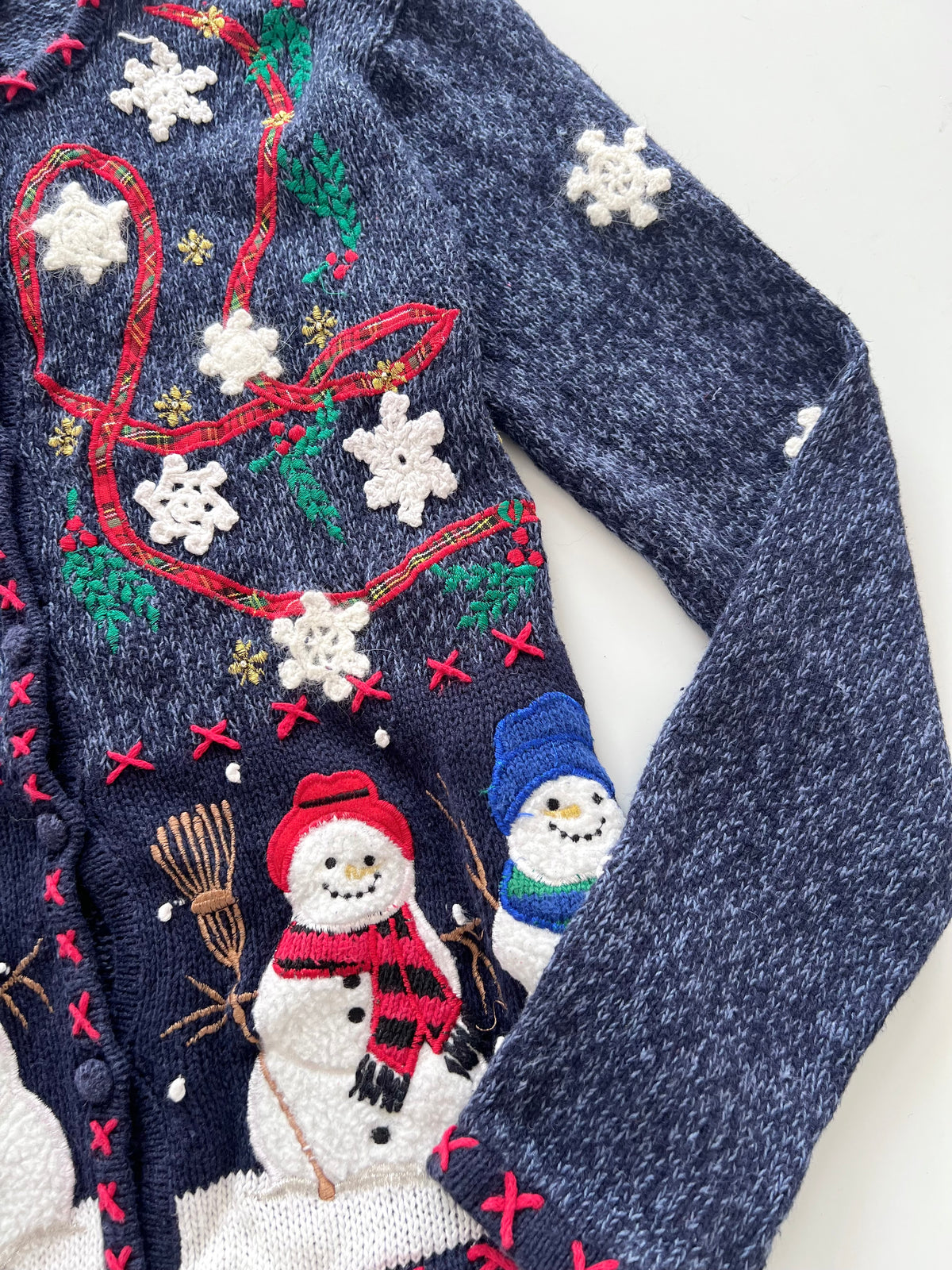 Studio Embroidered Christmas Sweater-Bust 36