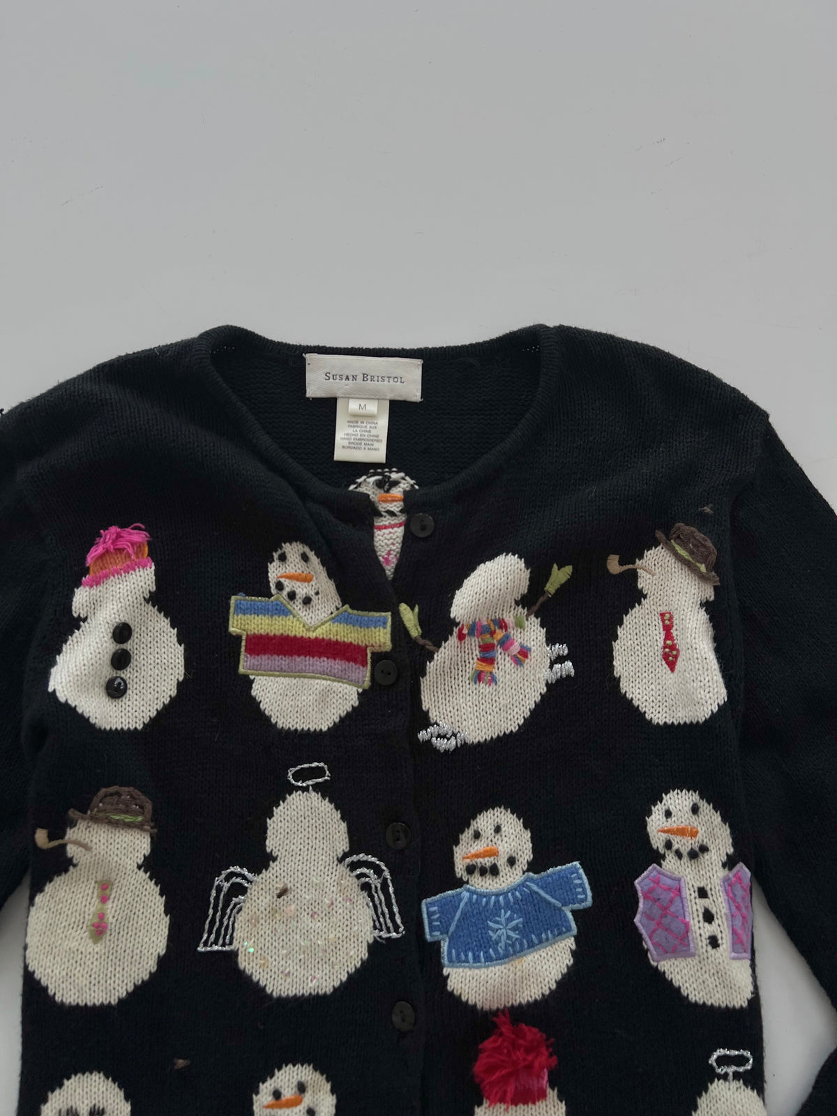Susan Bristol Embroidered Christmas Sweater-Bust 40