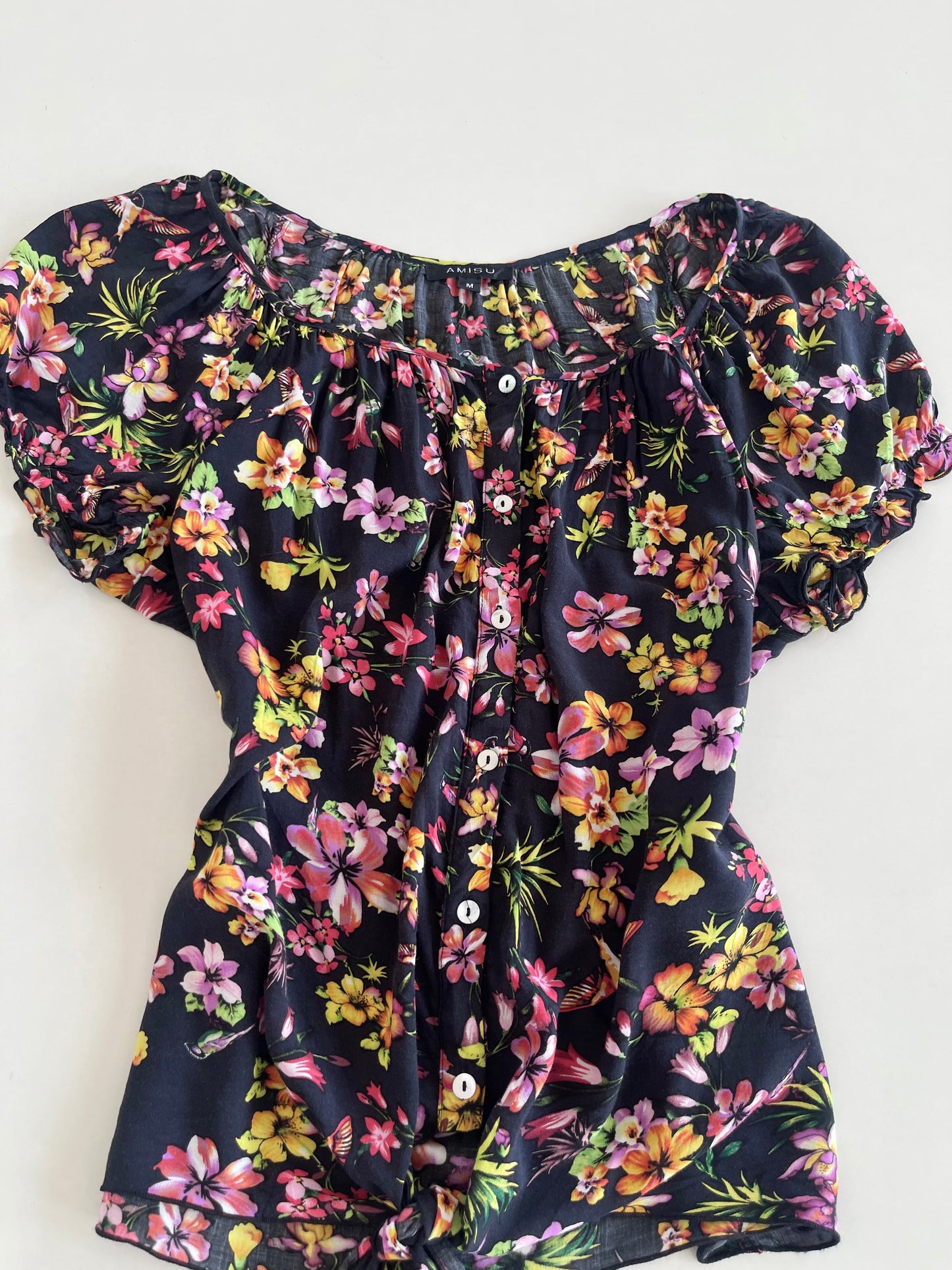 Amisu Floral Shirt-Bust 40