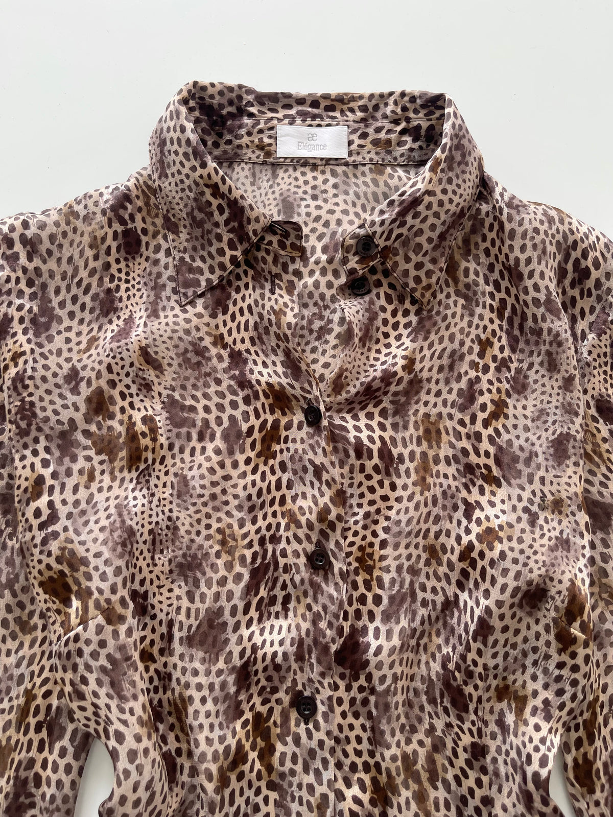 Elegance Semi Sheer 100% Silk Shirt-Bust 38