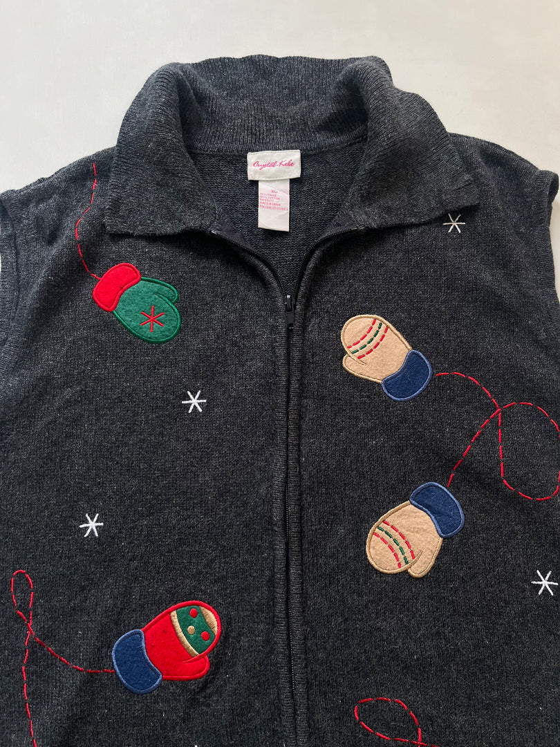 Crystal Kobe Christmas Sweater Vest-Bust 46