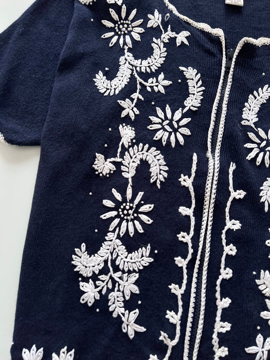 Horthingtin Embroidered Vest Sweater-Bust 48