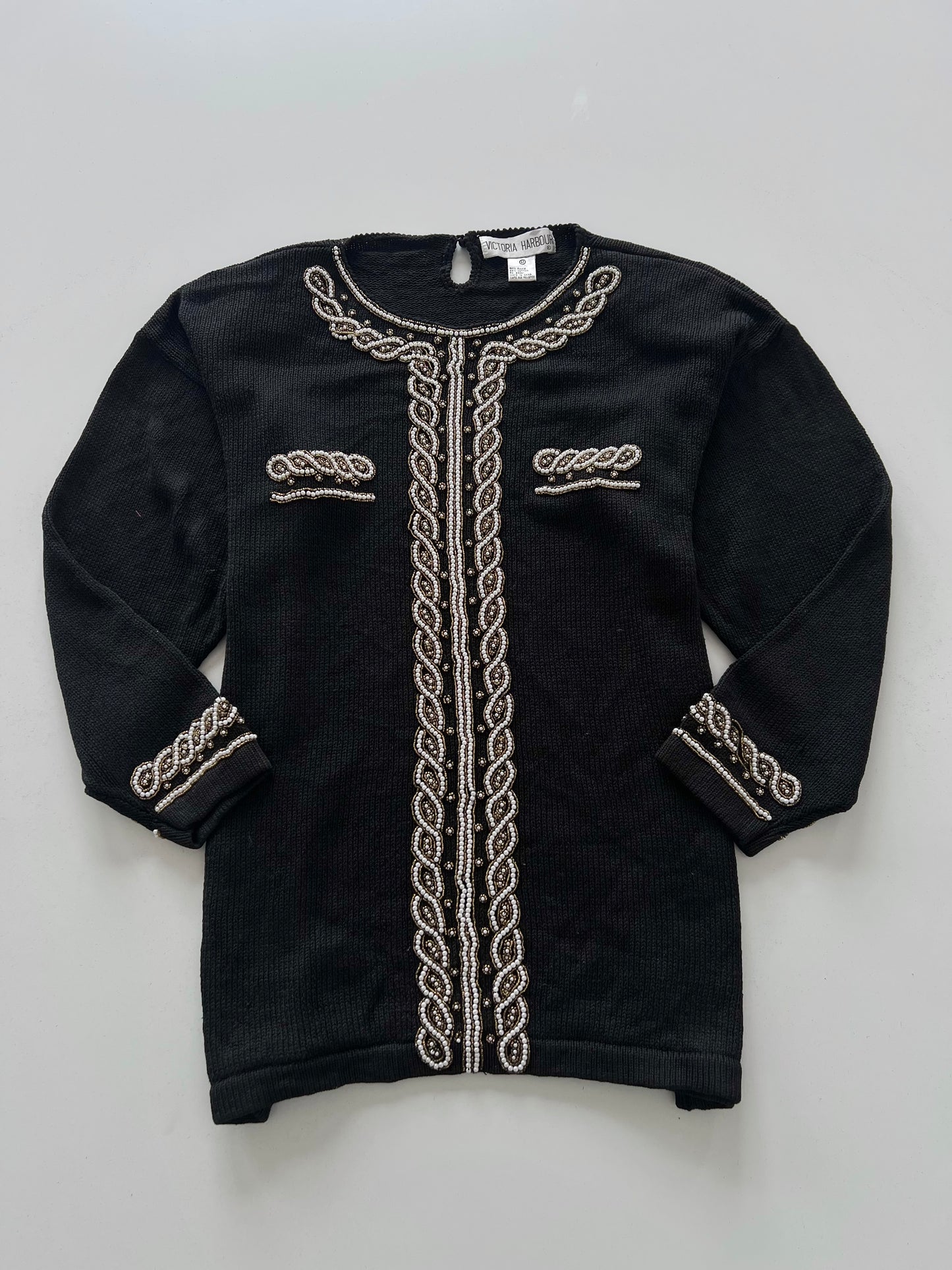 Victoria Harbour Embroidered Sweater-Bust 44