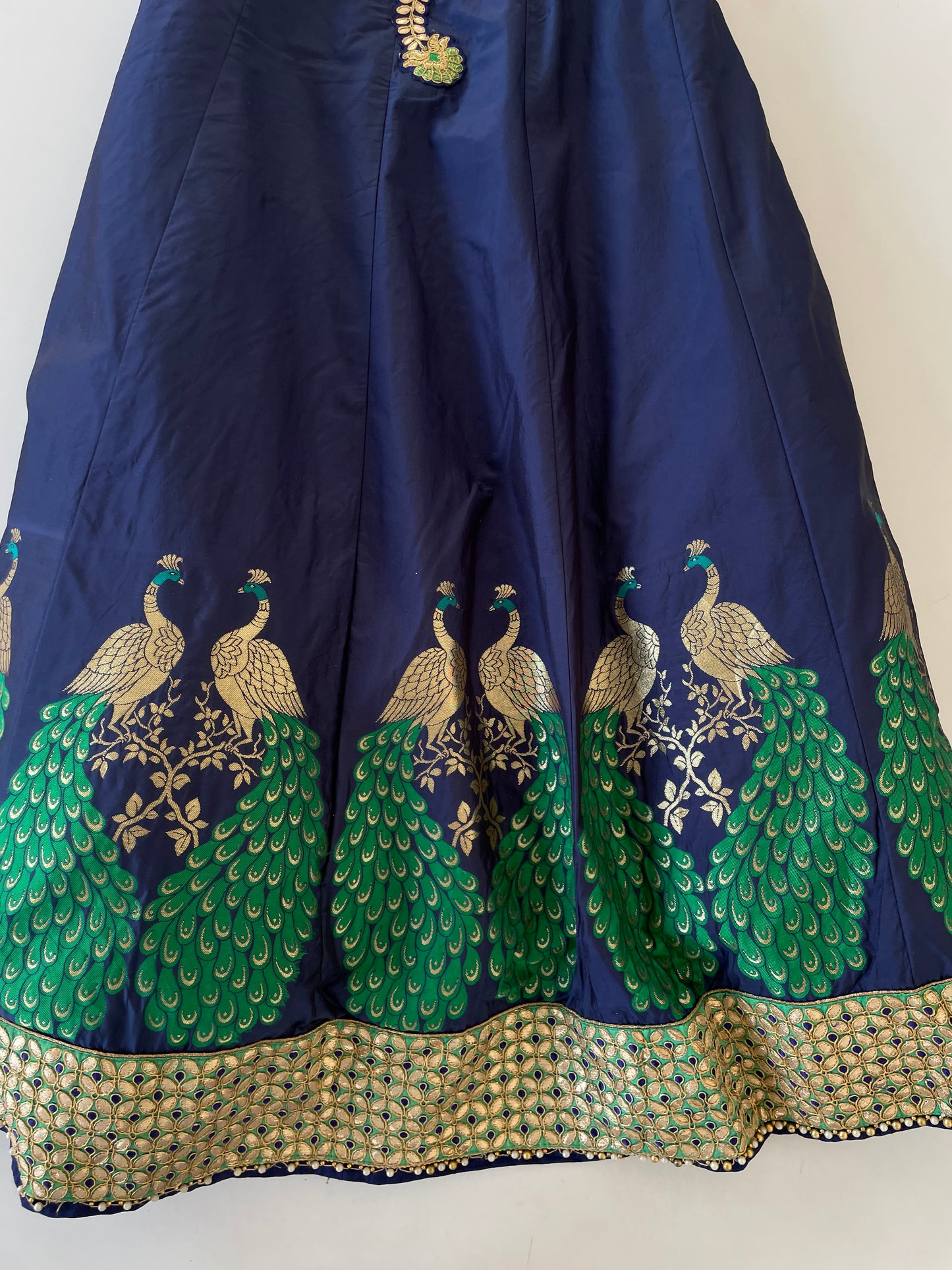Peacock Embroidered Skirt-Waist 30 to 32