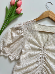 LACE RUCHED TOP - BUST 34 to 38