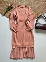 Load image into Gallery viewer, PEACH KOREAN WINTER DRESS-BUST 42 to 50
