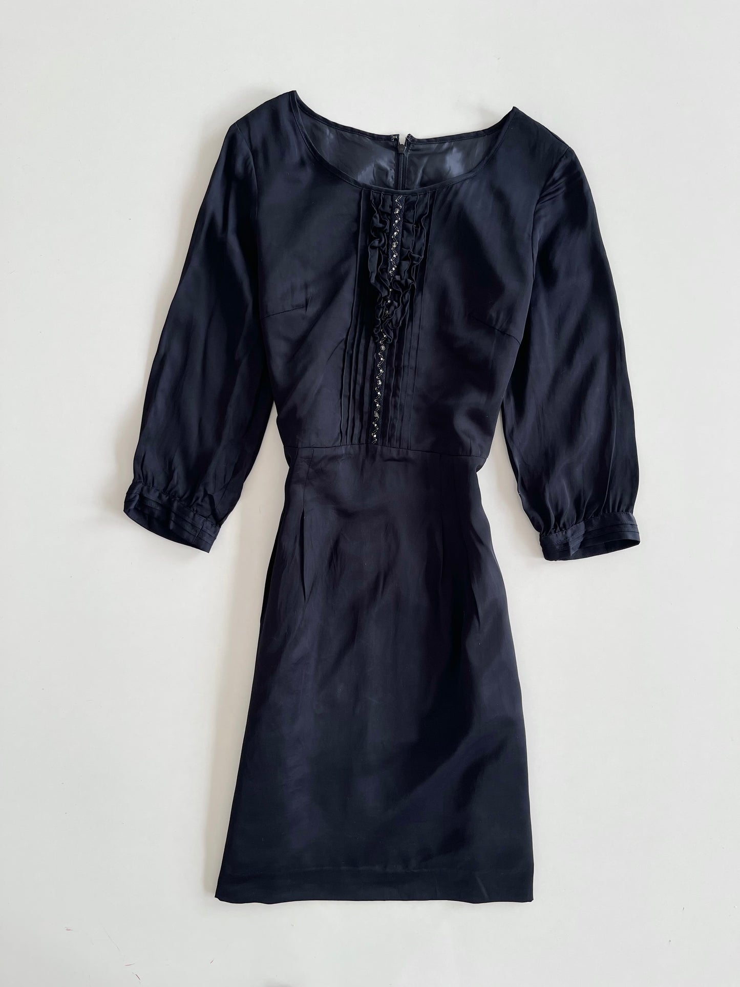 Vintage Ruffle Dress-Bust 36