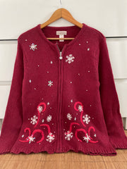 Embroidered Christmas Sweater-Bust 38