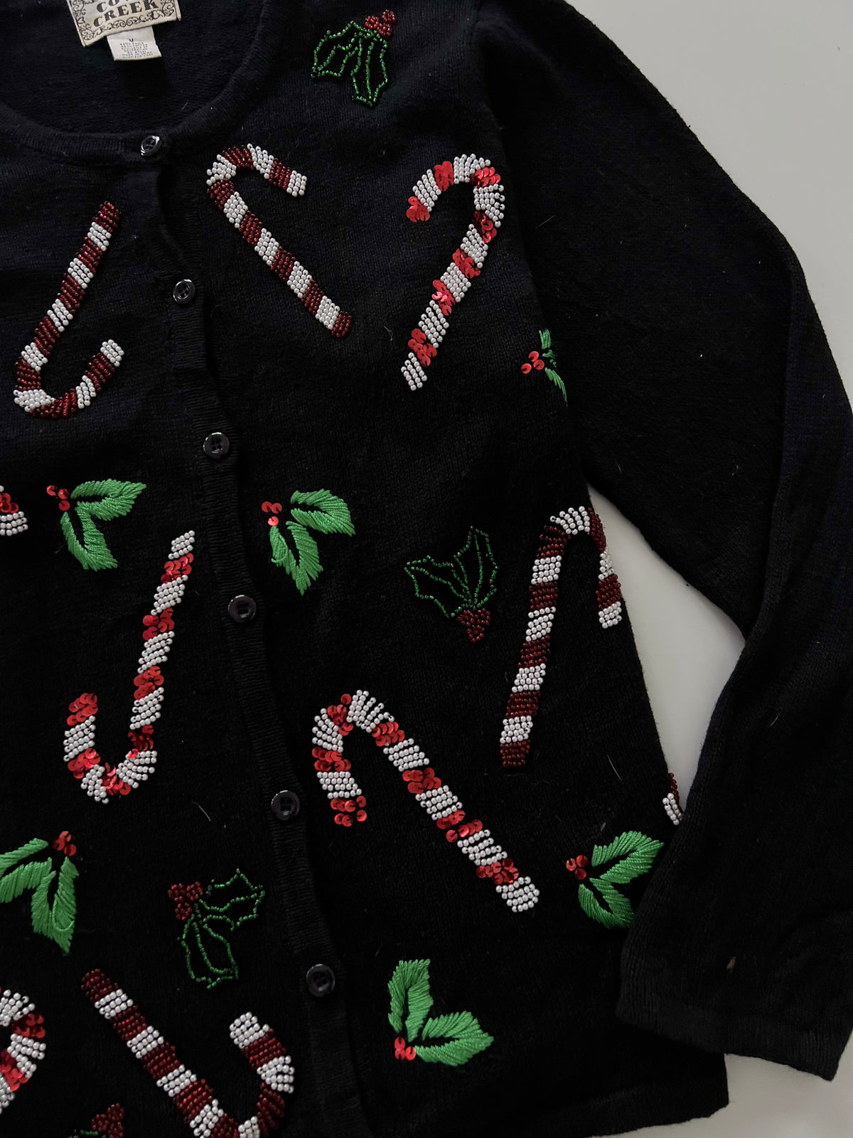 Cove Creek Embroidered Christmas Cardigan Sweater-Bust 44