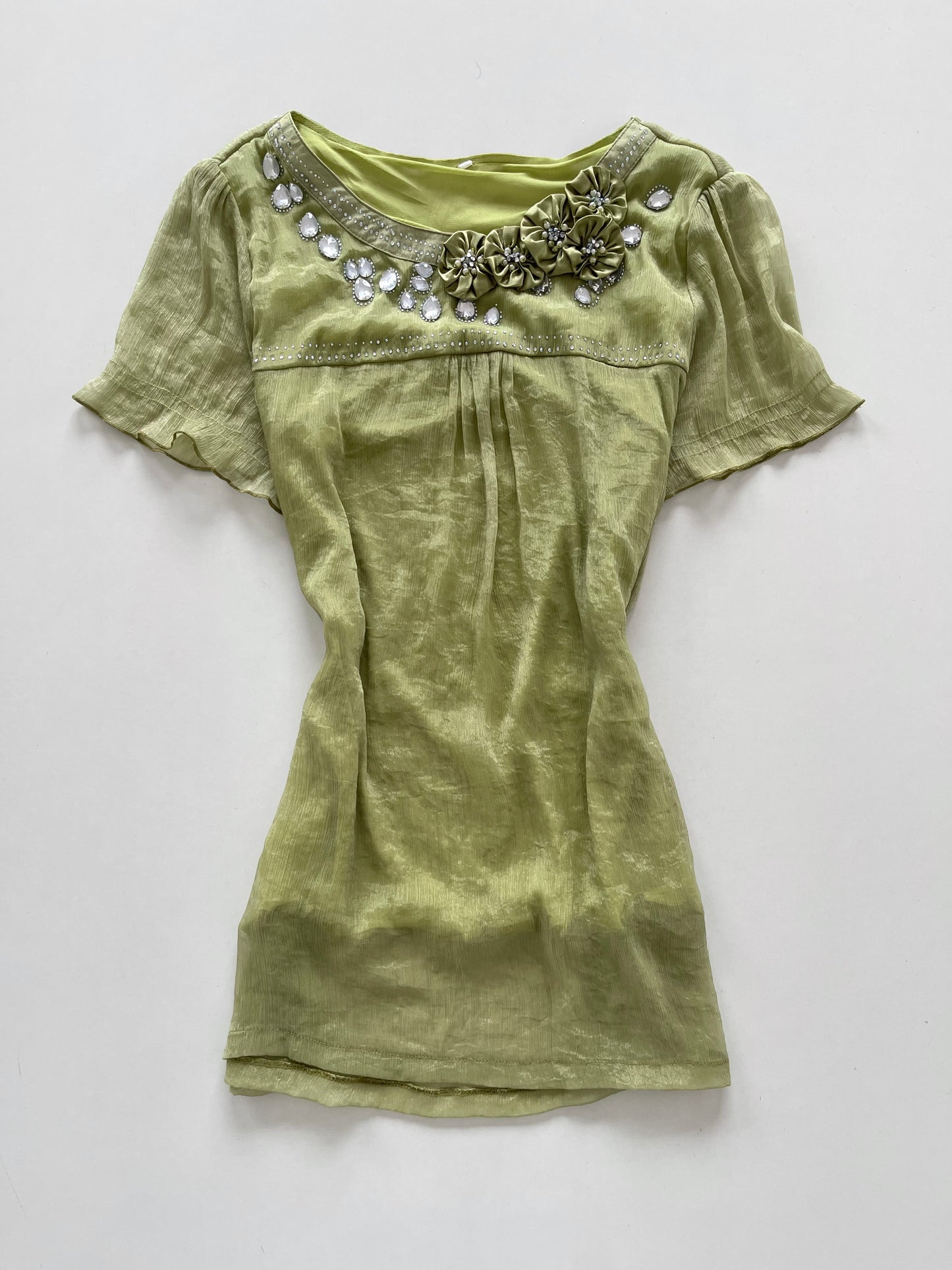 Y2k Embroidered Top-Bust 42 to 44