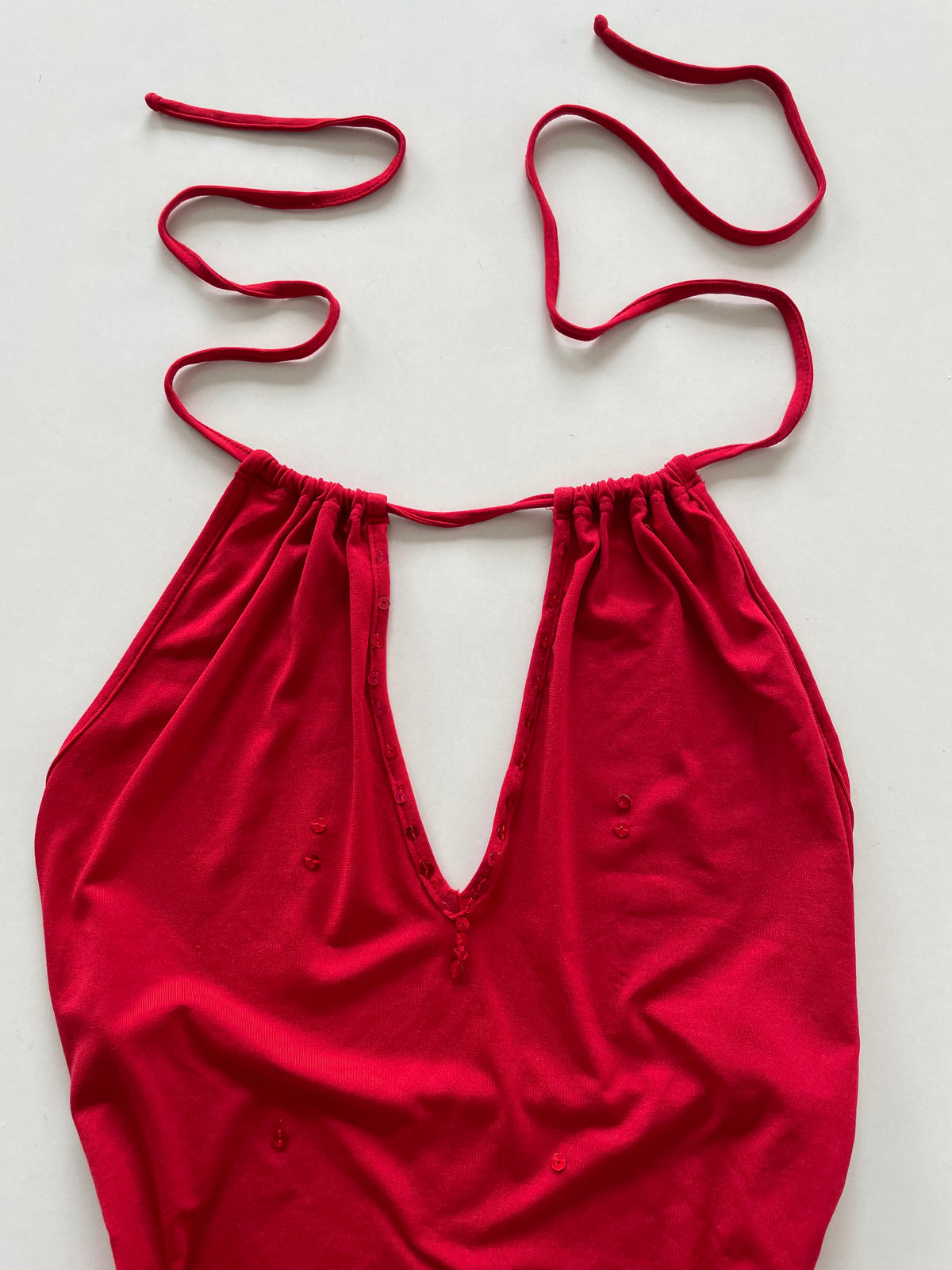 Red Halter Top-Bust 32 to 34