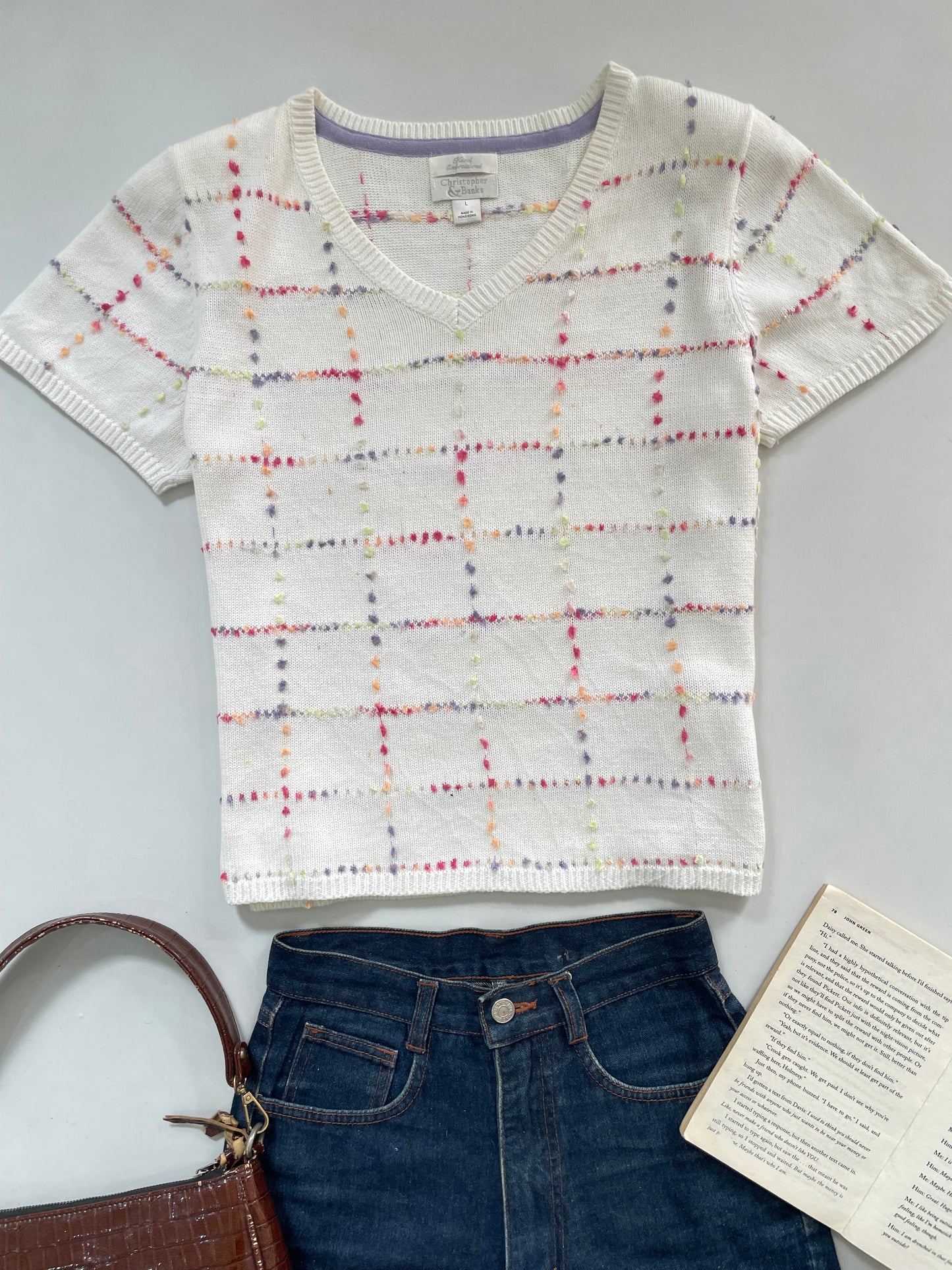 Christopher & Banks Embroidered Sweater Vest-Bust 38