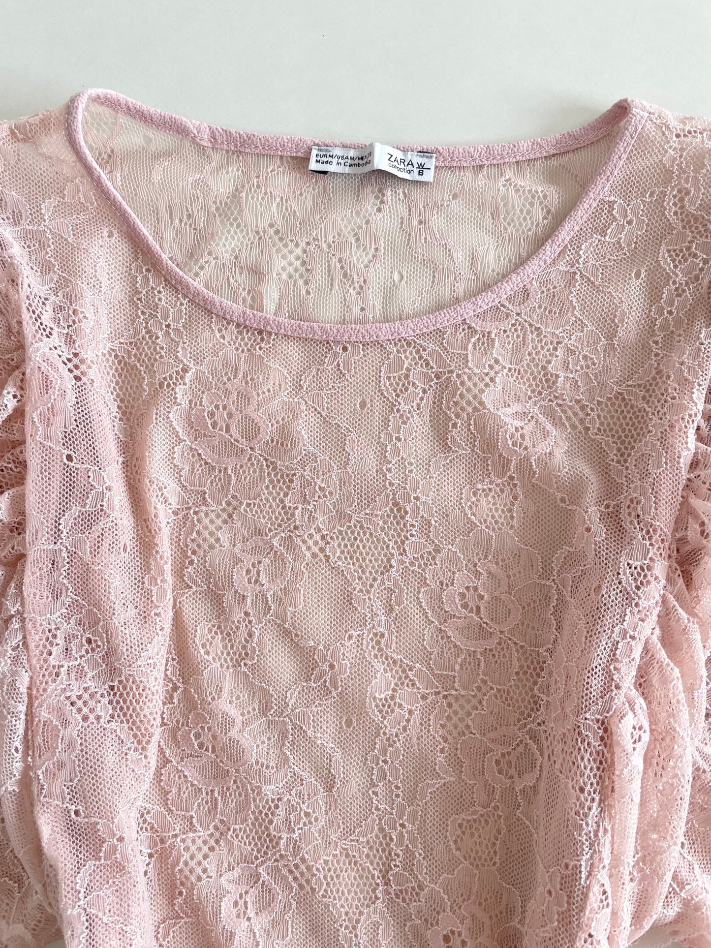 Zara Sheer Lace Top-Bust 34 to 36