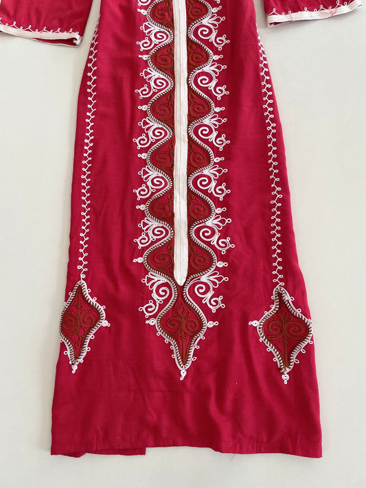 100% Cotton Embroidered Desi Dress-Bust 46