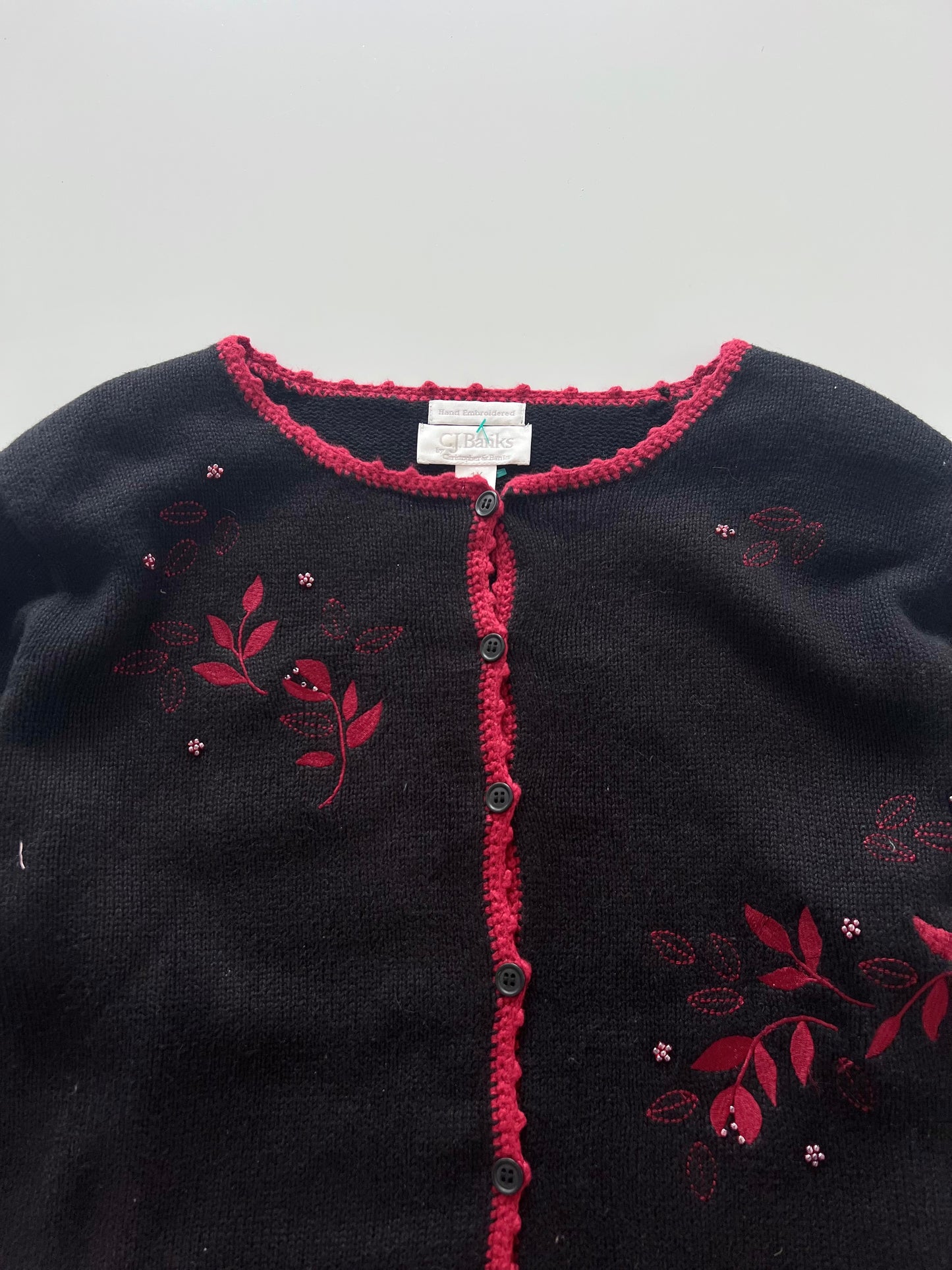 Cj Banks Embroidered Sweater-Bust 54