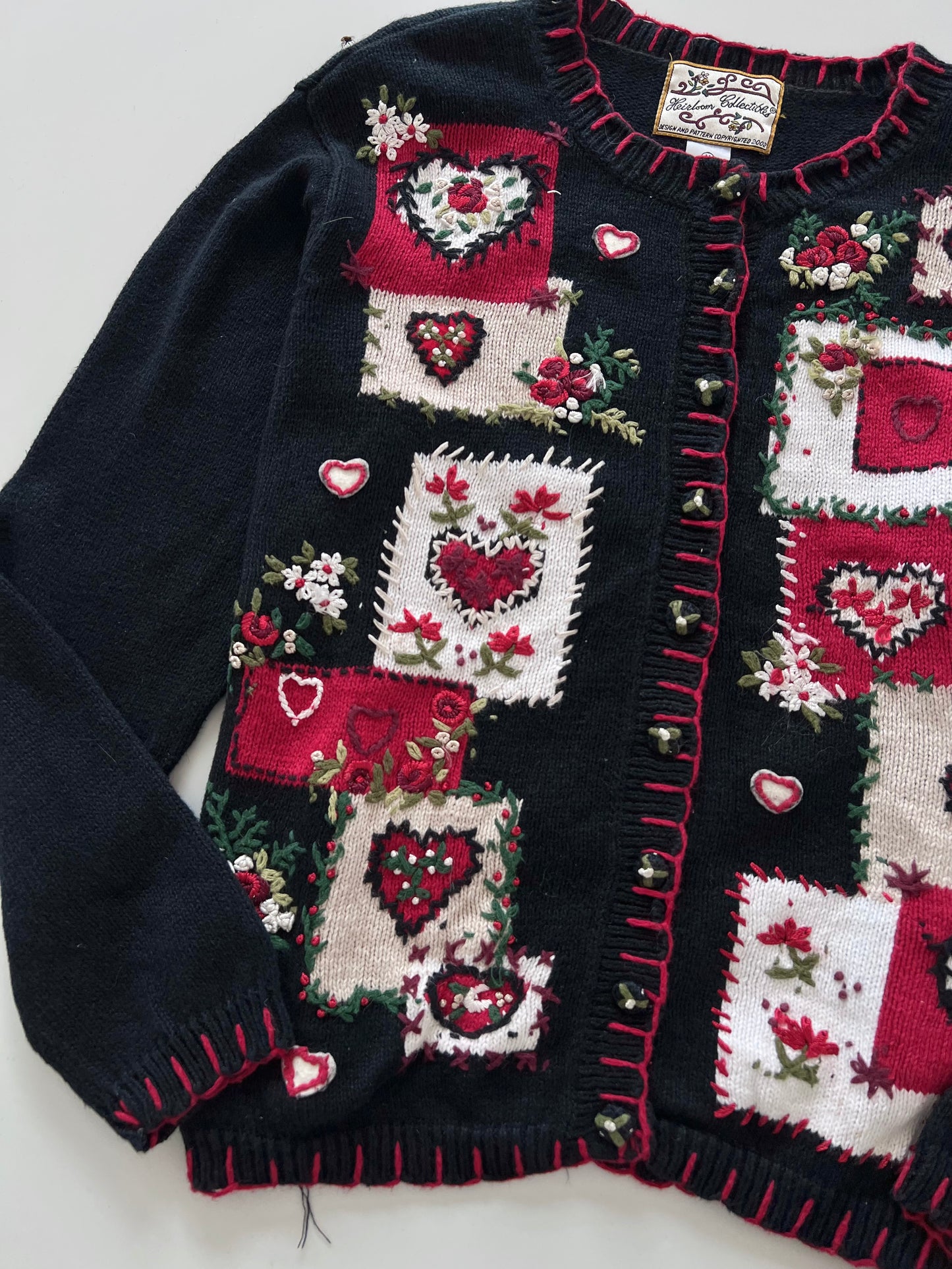 Heirloom Collectibles Hand Embroidered Sweater-Bust 46